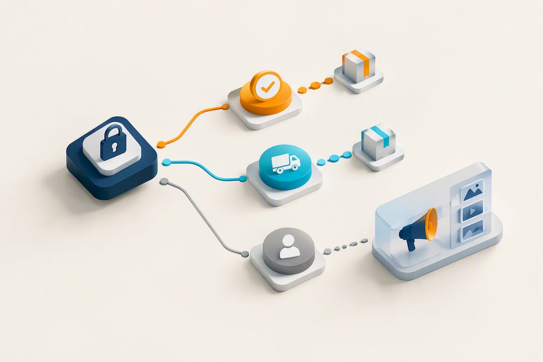 Online purchase data branching into marketing tracking