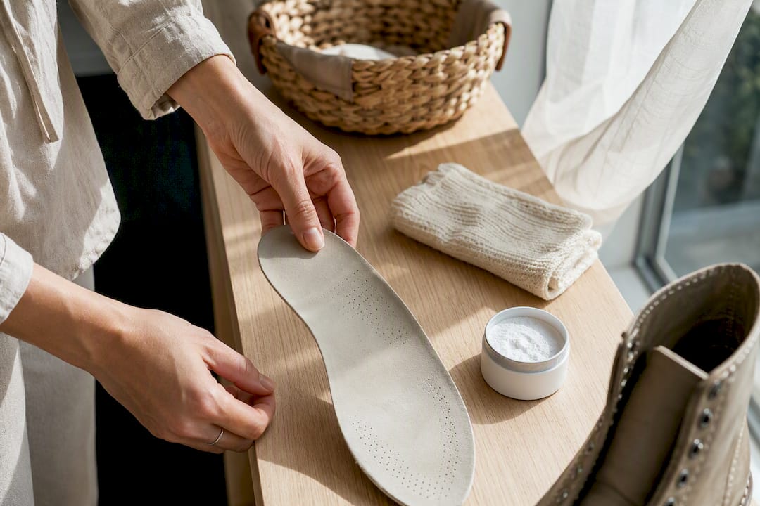 Removing an insole to air summer boots