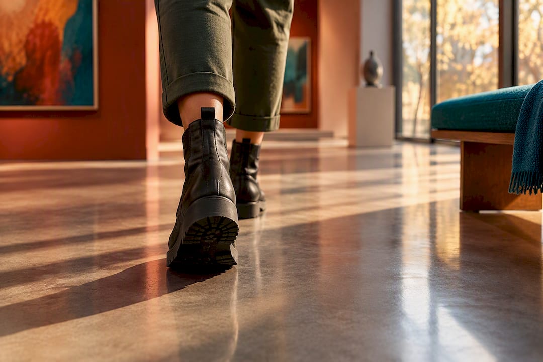 Lower legs performing a boot walk test