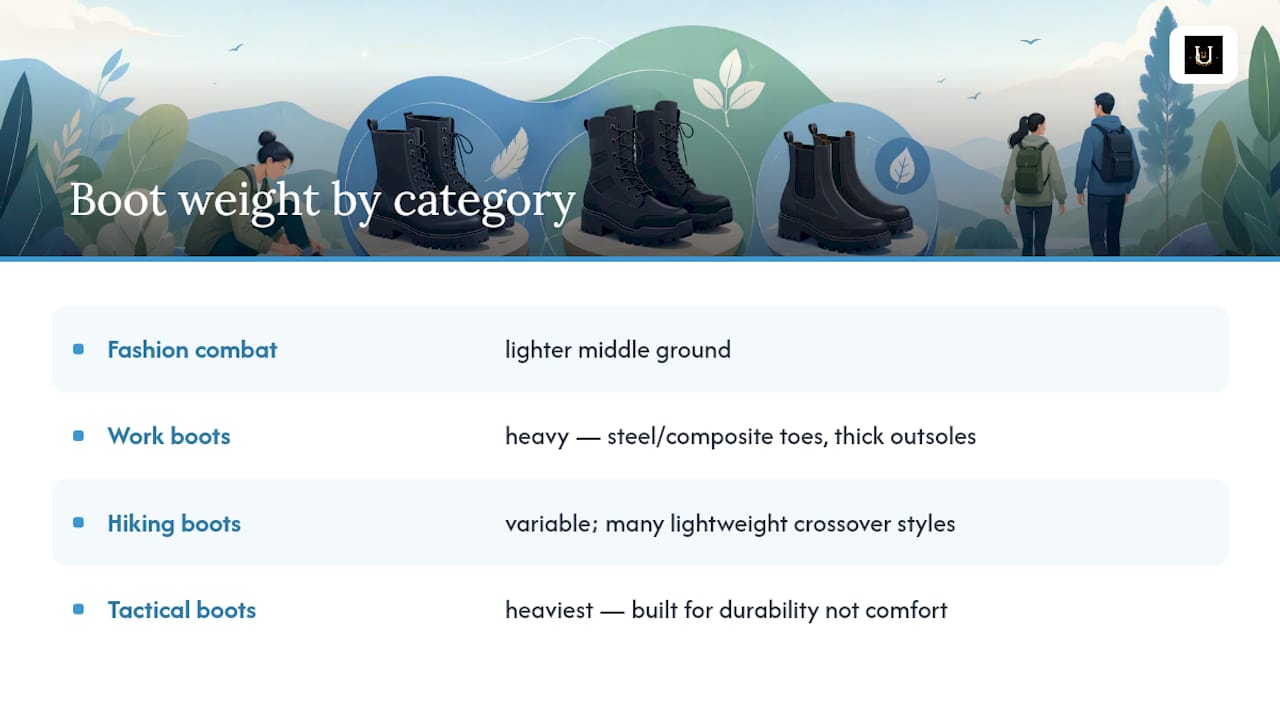 Combat Boots Vs. Work Boots And Hiking Boots: Where They Land On The Scale — overview diagram