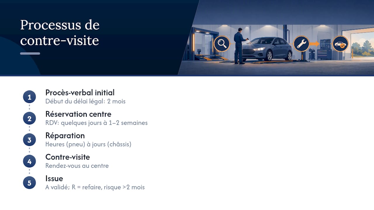 Procédures et délais pour la contre-visite