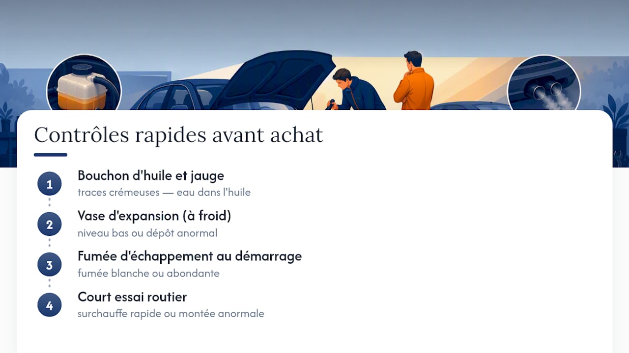Quatre étapes pour vérifier un joint de culasse