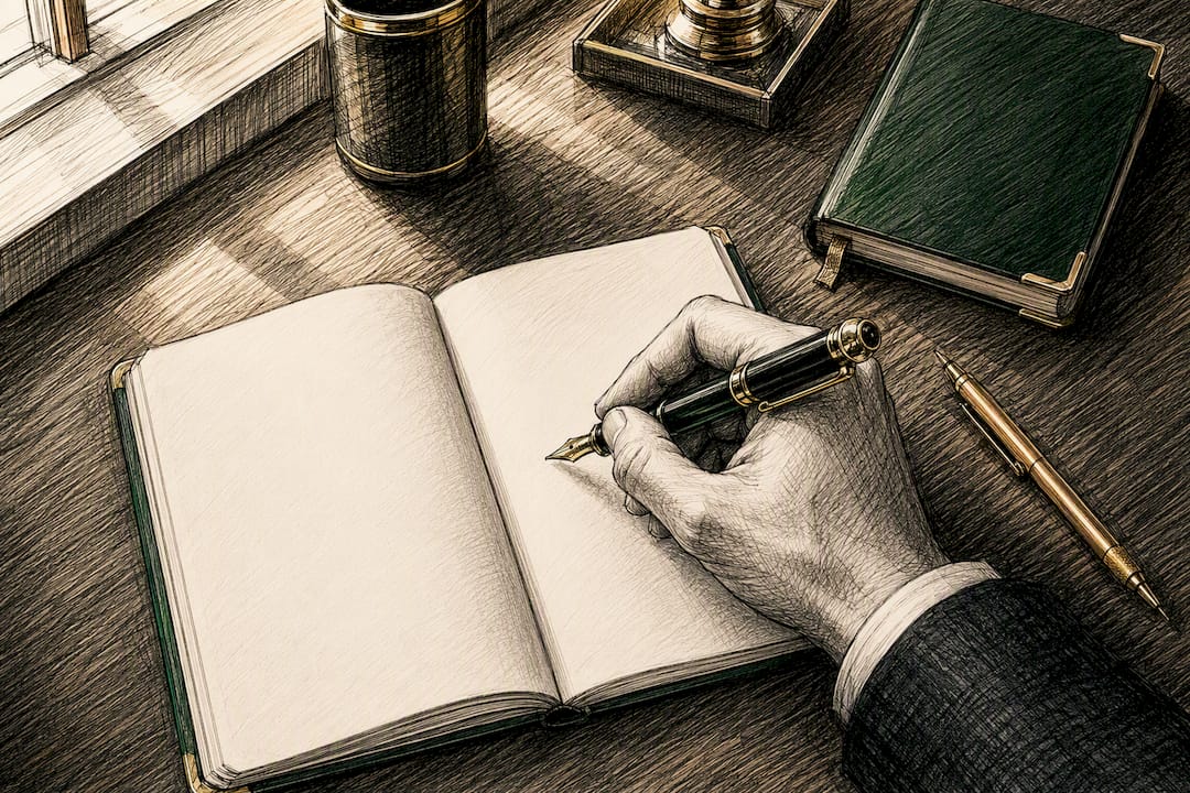 Trader prenant des notes manuelles sur ses configurations de trading