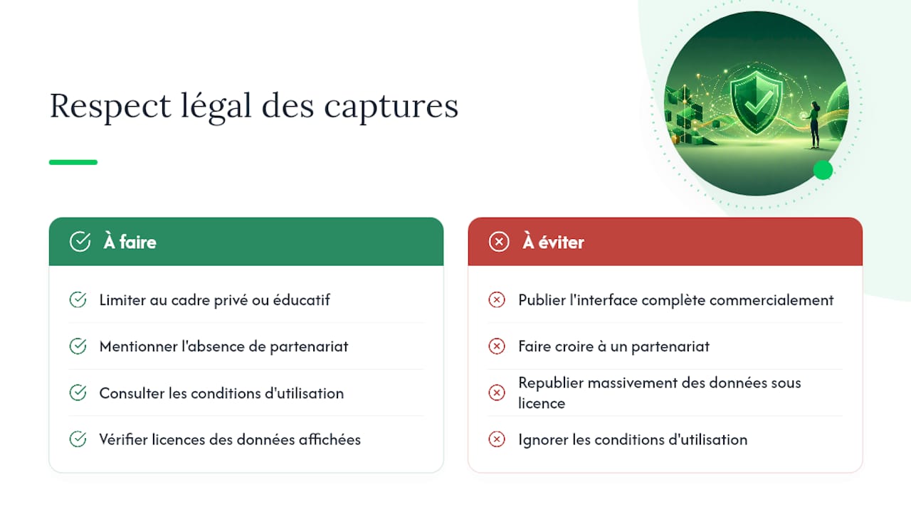 Que dit la loi sur les captures d'écran de plateformes de trading ? — overview diagram