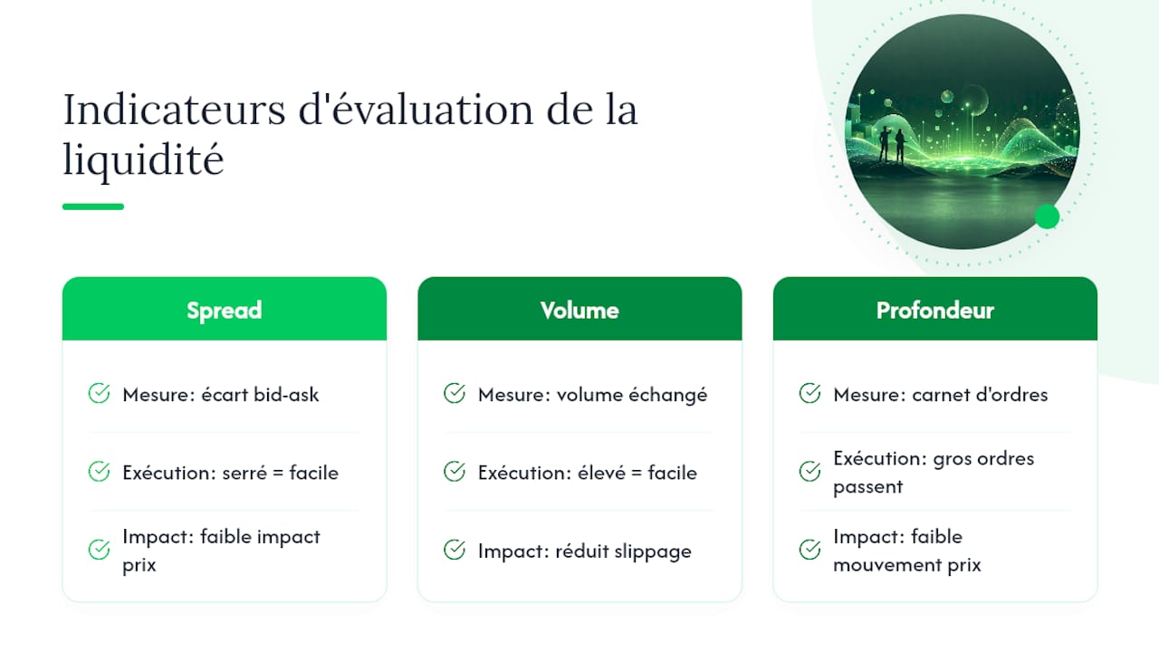 Trois indicateurs de la liquidité du marché
