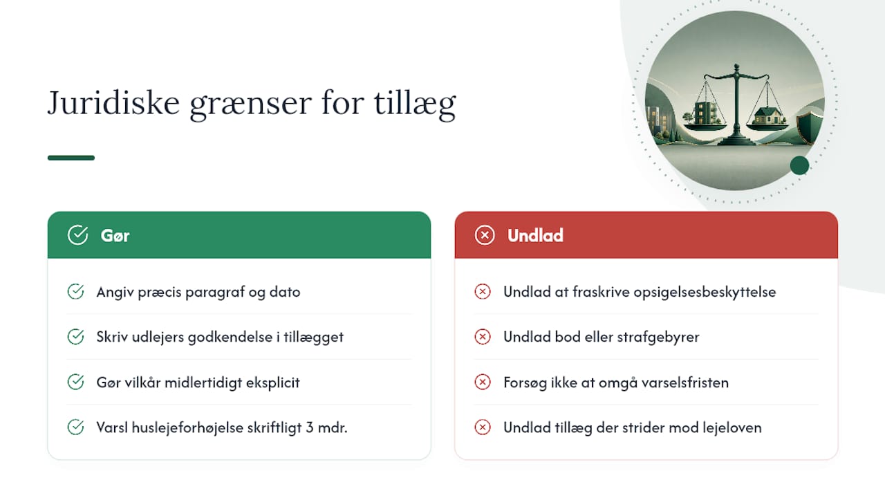 Juridiske grænser: hvornår bliver et tillæg ugyldigt? — overview diagram