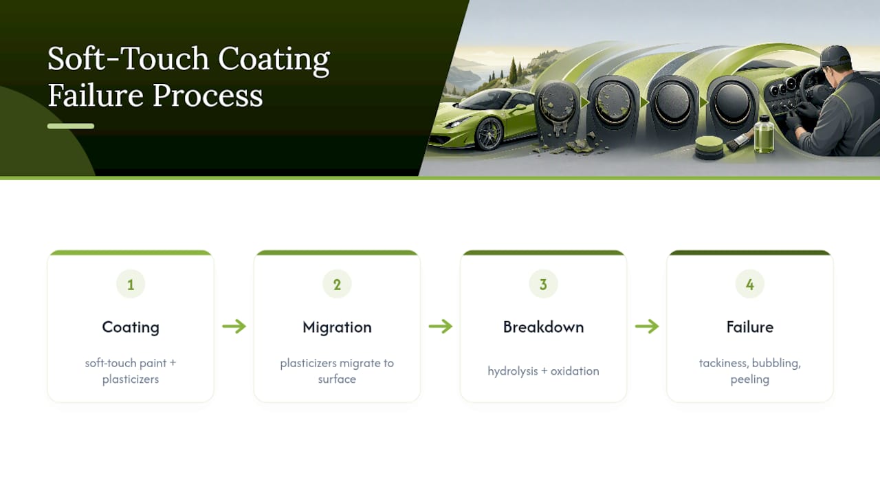 Diagram of coating failure chemical processes