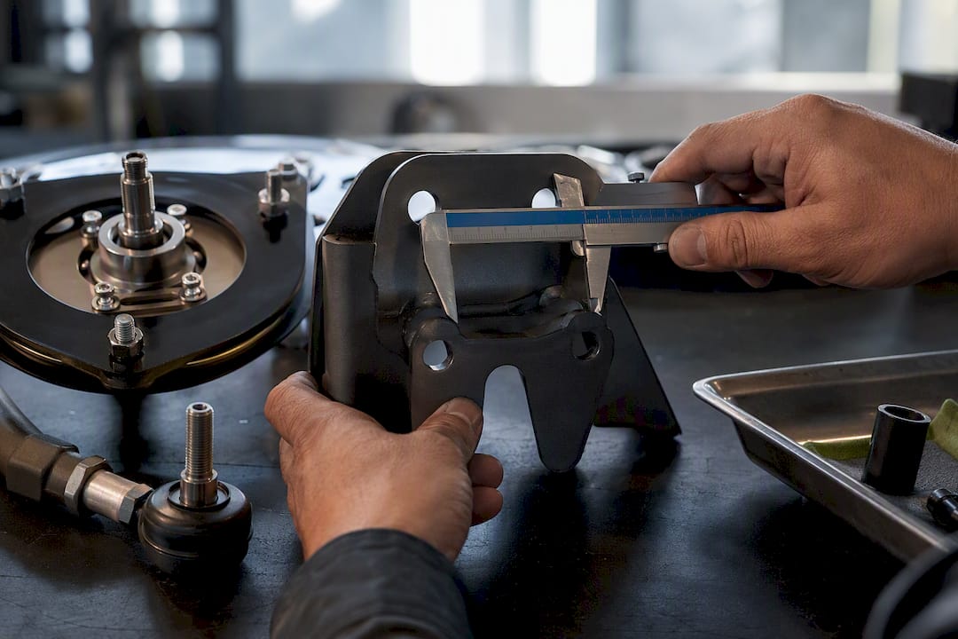 Measuring adjustable suspension hardware