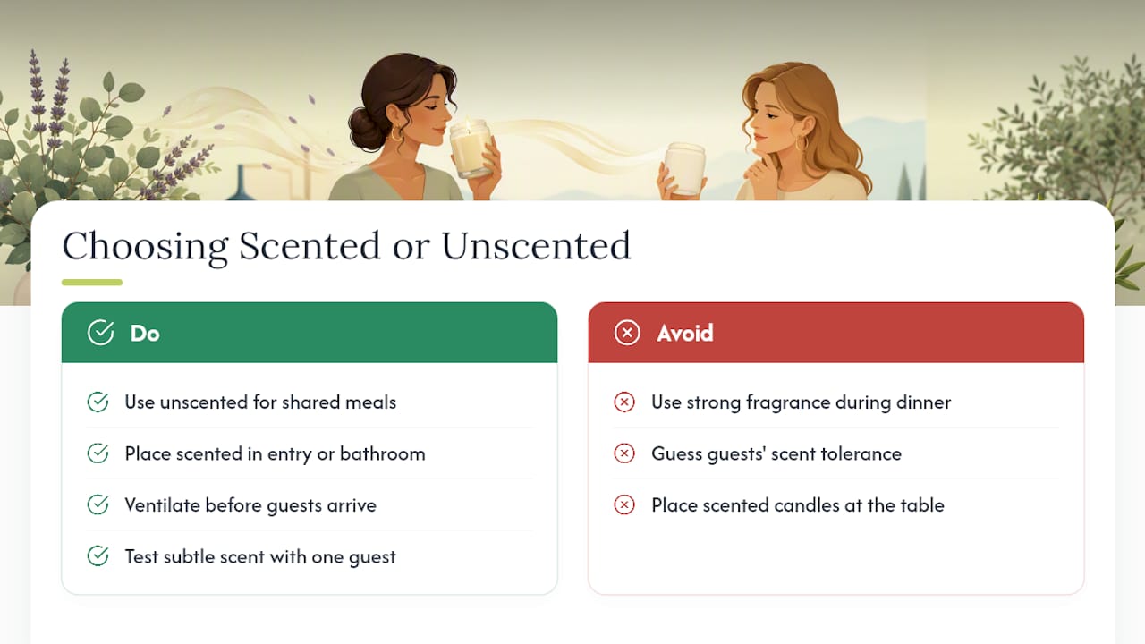 Should You Choose Scented or Unscented Candles for Guests? — overview diagram