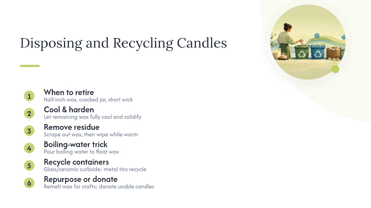 How Do You Dispose of or Recycle a Used Candle? — overview diagram