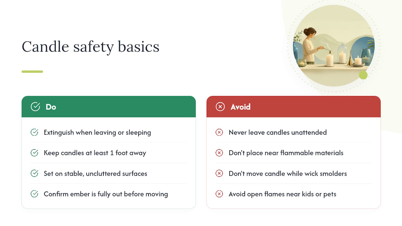 Candle Safety Basics You Shouldn't Skip — overview diagram
