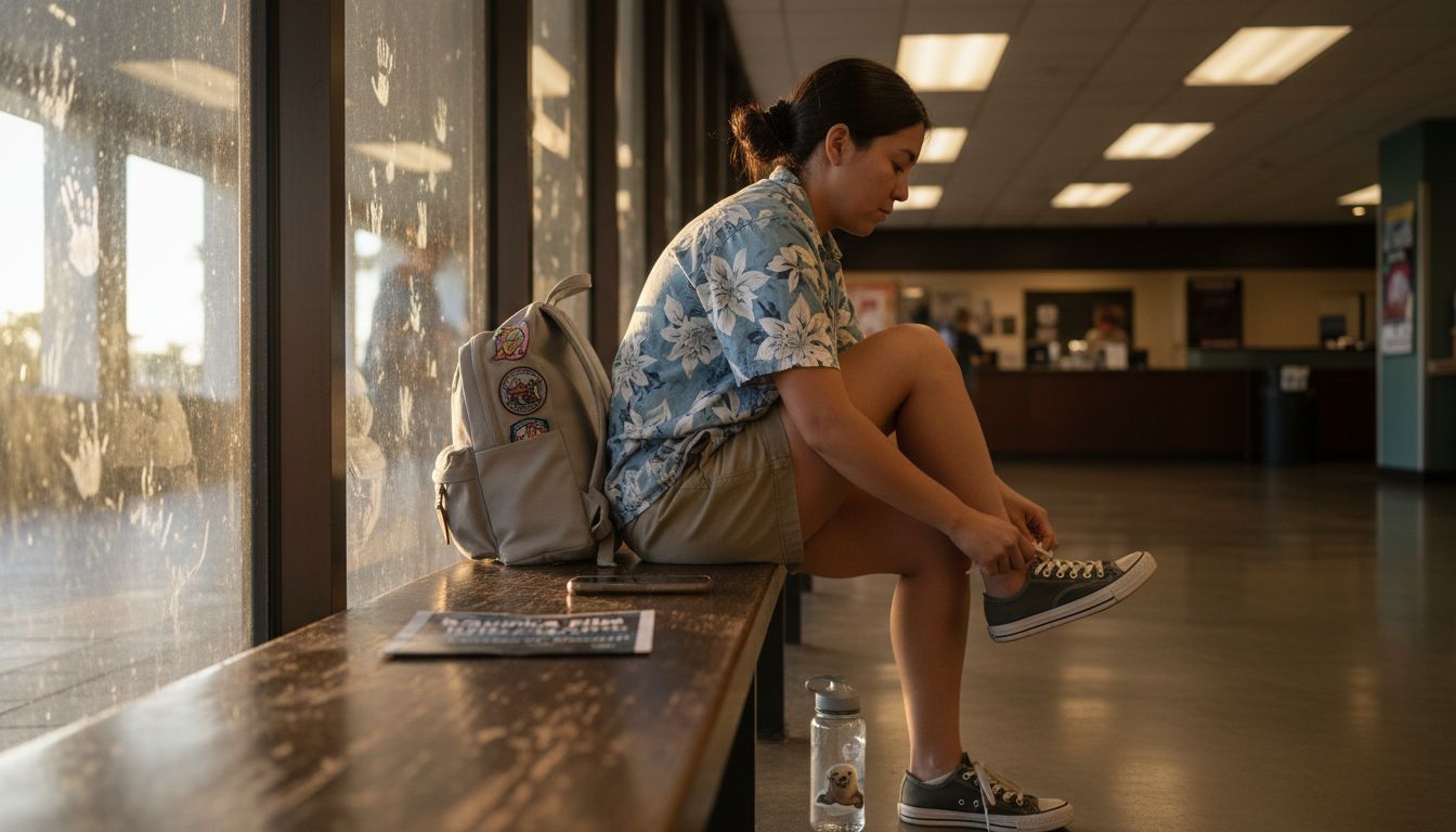 Guest preparing clothing for immersive theater