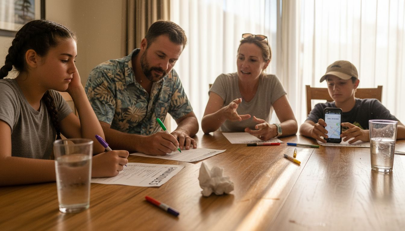 Family voting on Hawaii attractions