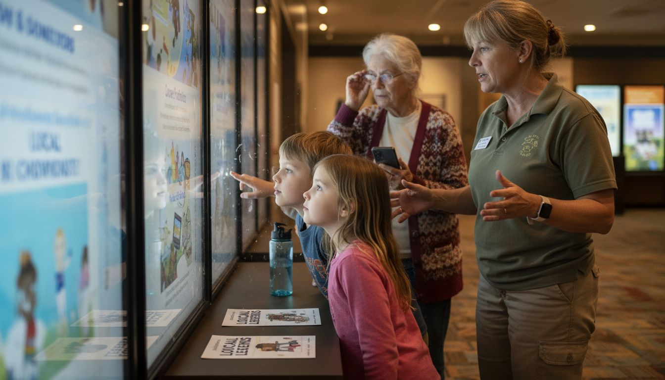 Kids engaged in immersive learning activity