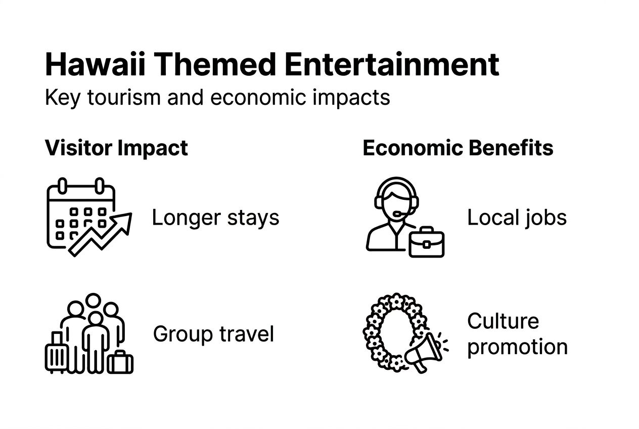 Infographic showing tourism and economic impacts in Hawaii