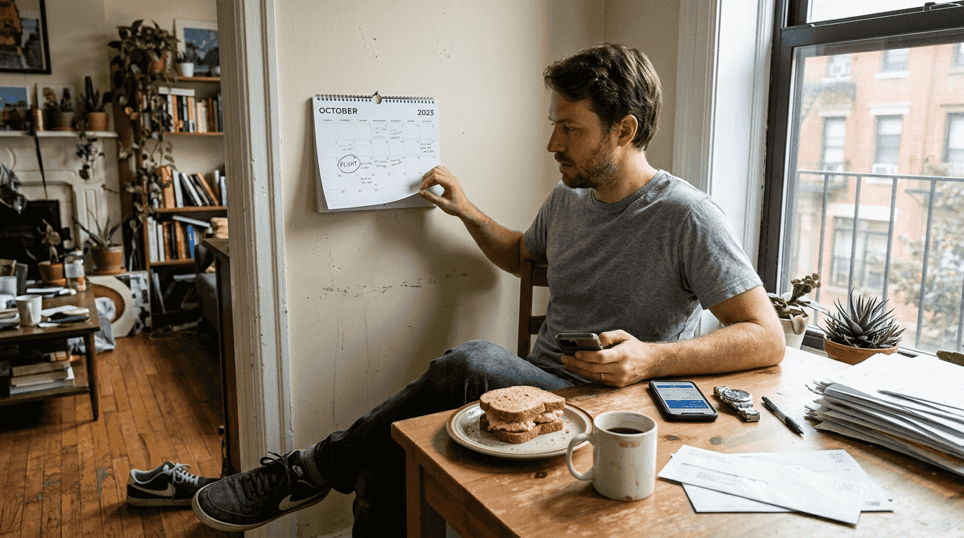 Person checking calendar for cheapest Hawaii flights