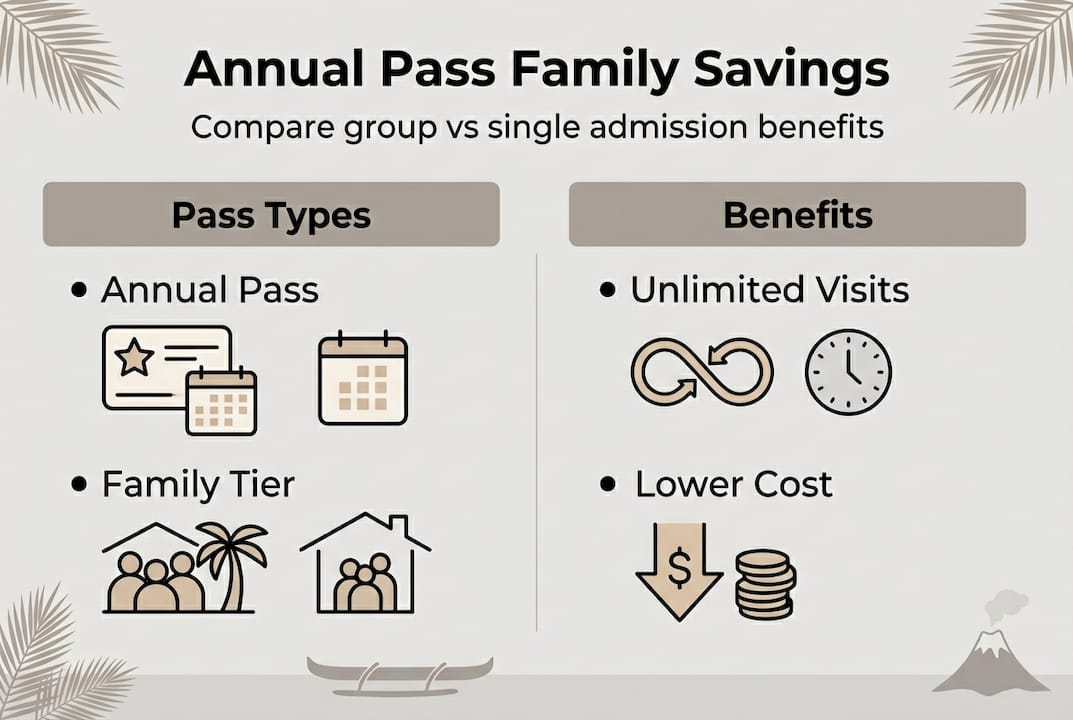 Infographic annual pass vs single tickets comparison