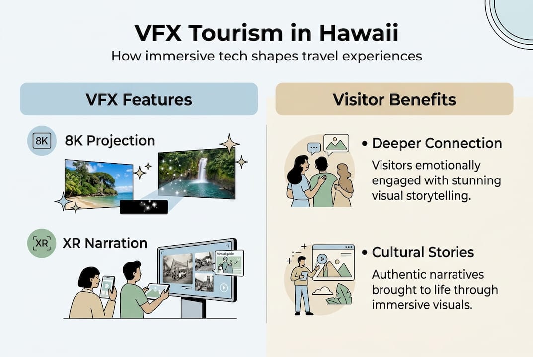 Infographic of Hawaii VFX attraction features