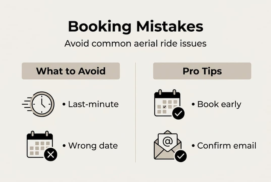 Infographic about avoiding booking mistakes