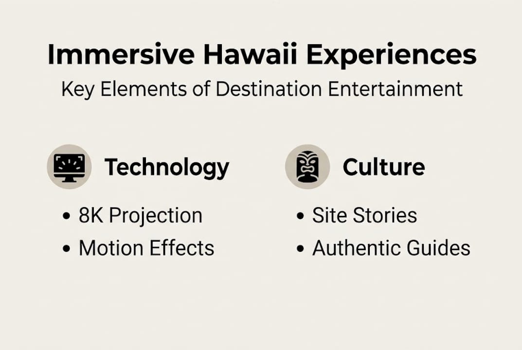 Infographic summarizing immersive Hawaii experiences