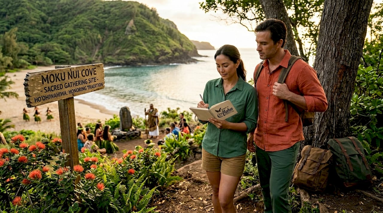 Travelers observe local ceremony respectfully