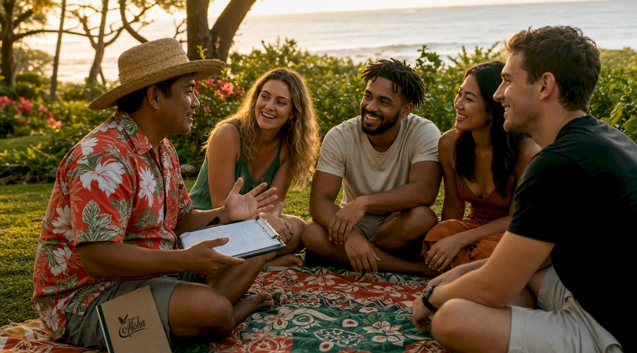 Local guide sharing travel tips outdoors