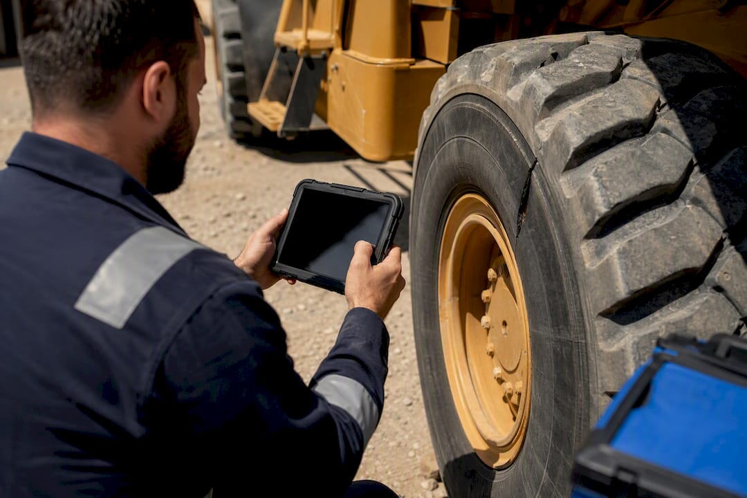 Photographing a vehicle tyre fault