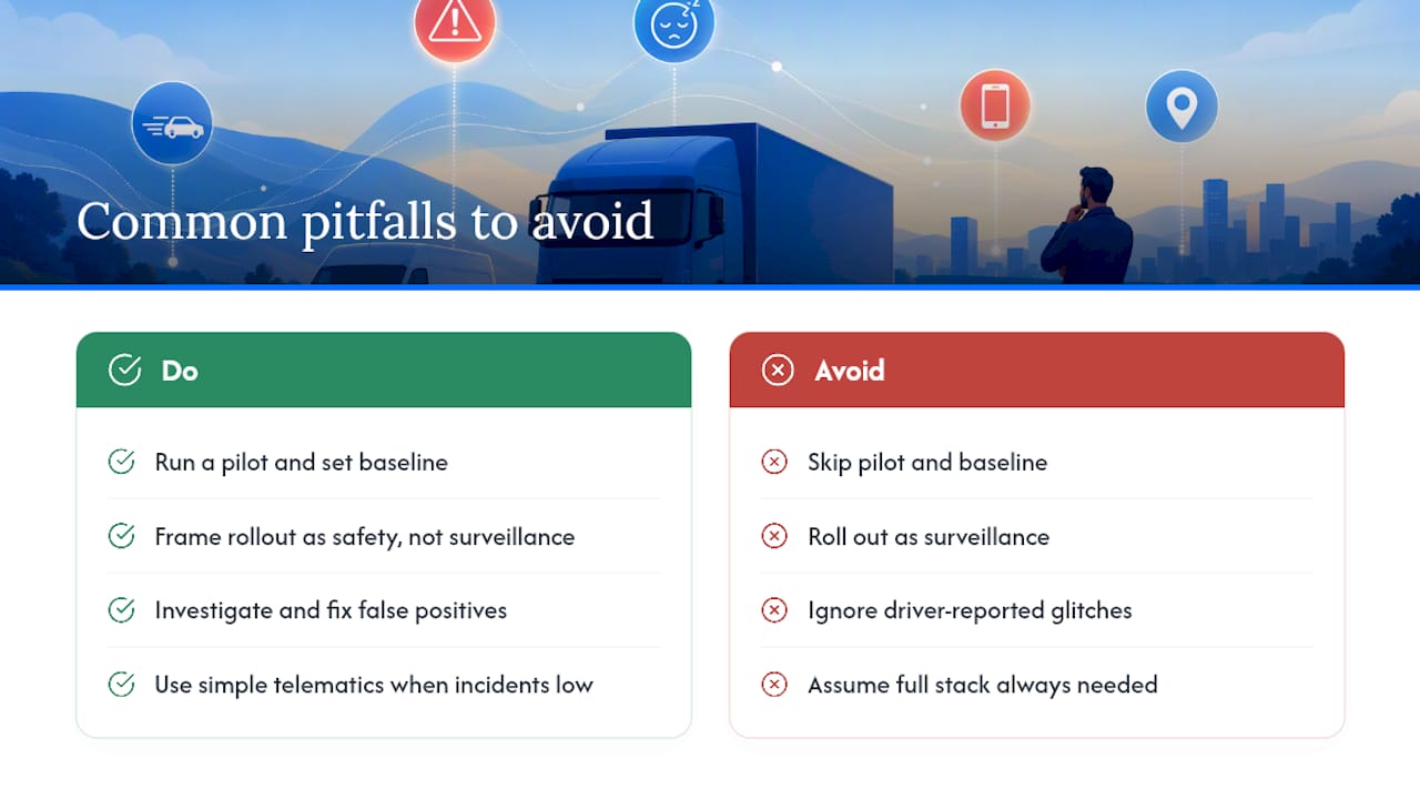 Common pitfalls fleet managers should watch for — overview diagram