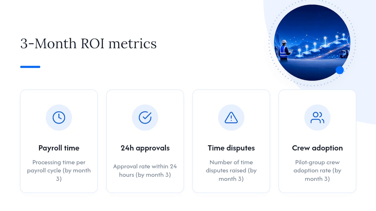 Four metrics for measuring timesheet rollout ROI