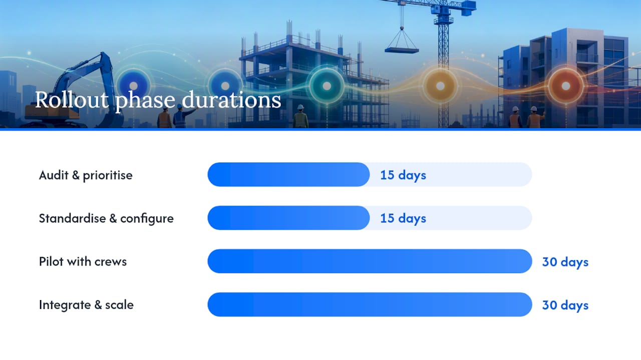 What does a 30 to 90-day rollout look like? — overview diagram