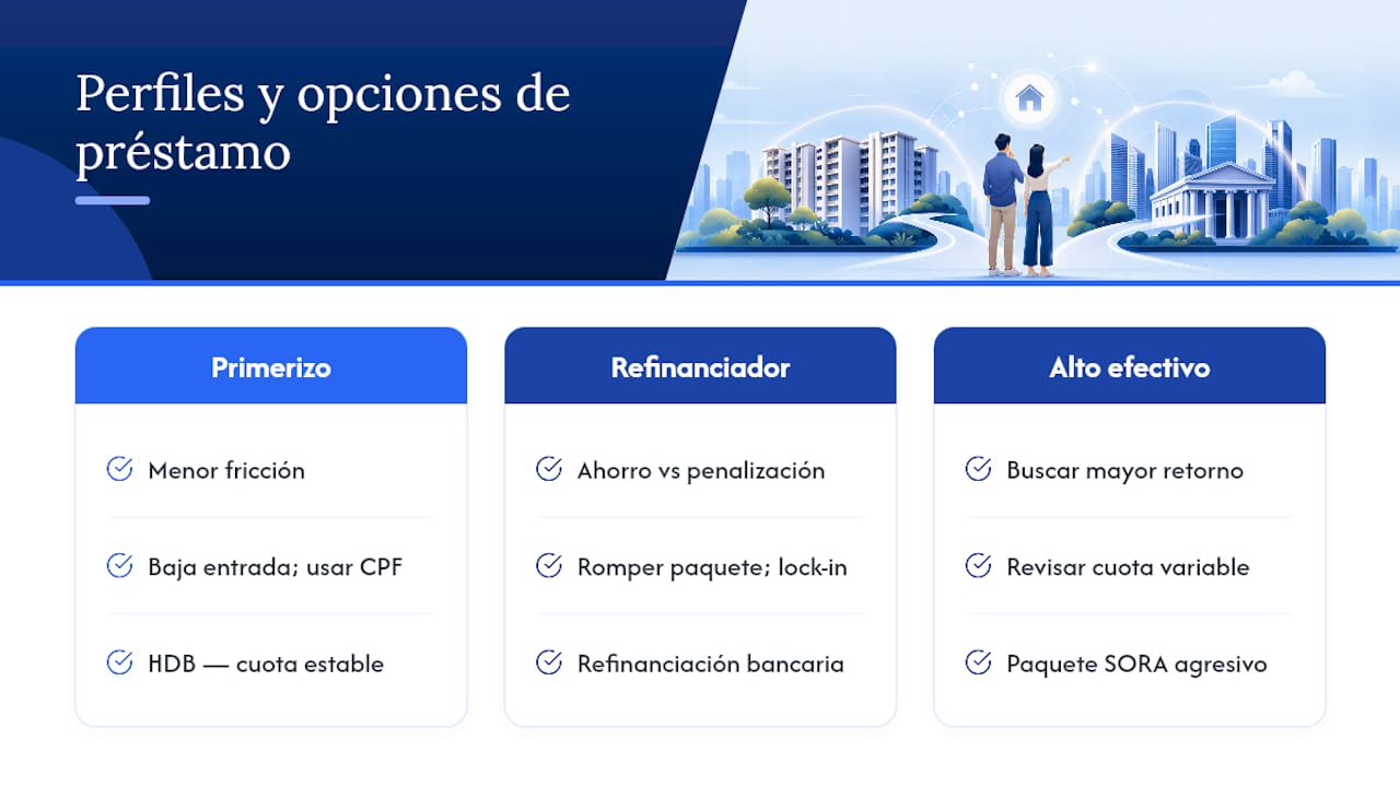 Tres perfiles y opciones hipotecarias