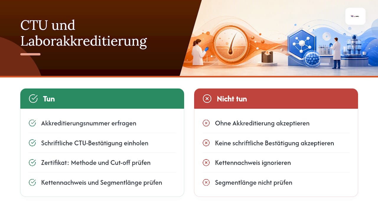 Diagramm der CTU-Kriterien und Anforderungen für Laborzertifizierungen