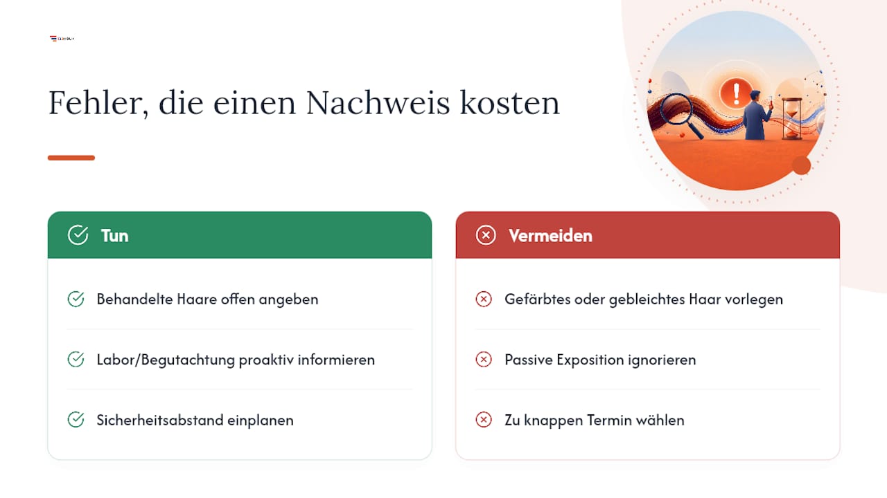 Diese Fehler kosten Sie einen gültigen Nachweis — overview diagram