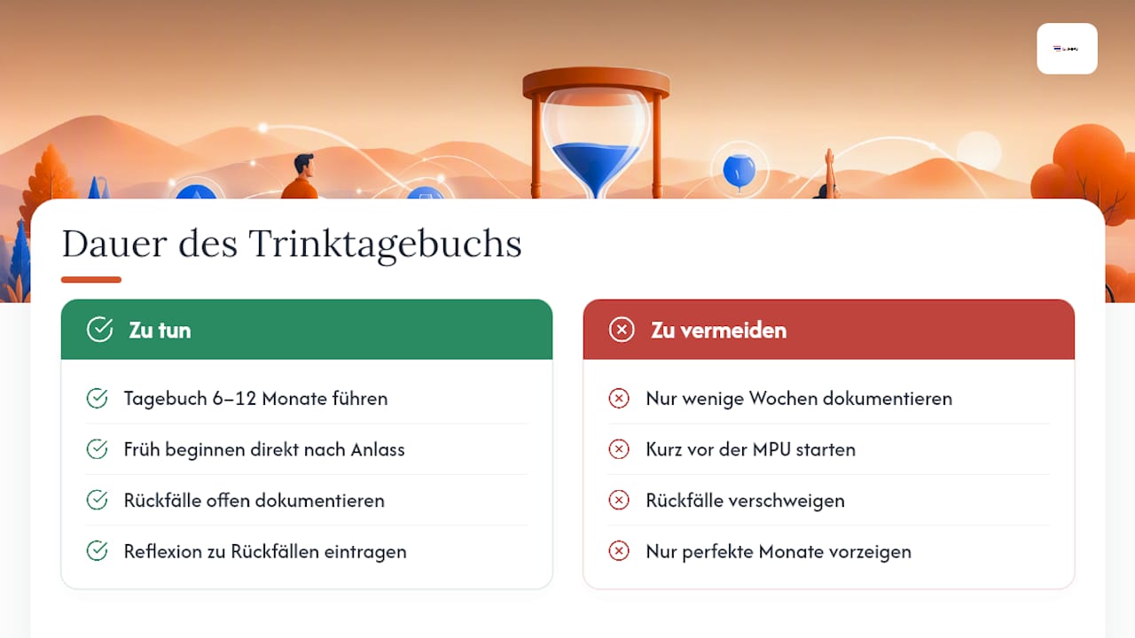Wie lange solltest du dein Trinktagebuch führen? — overview diagram