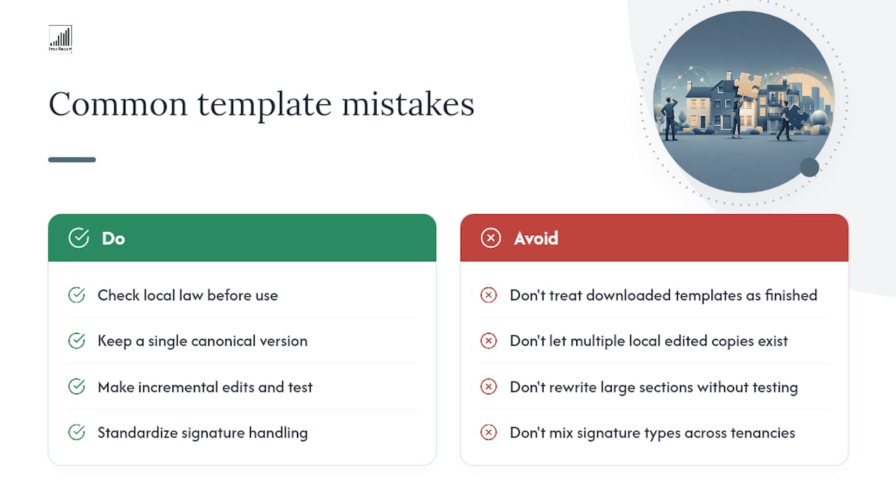Common mistakes to avoid with property management templates — overview diagram