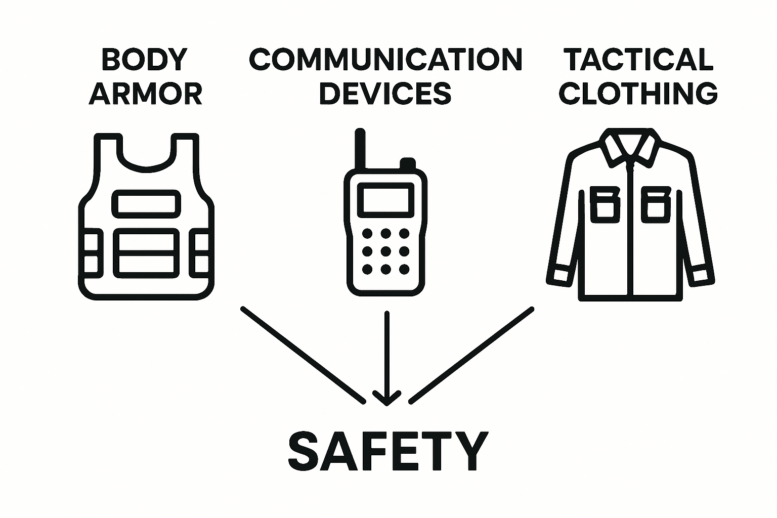 Comparison of three main tactical gear types