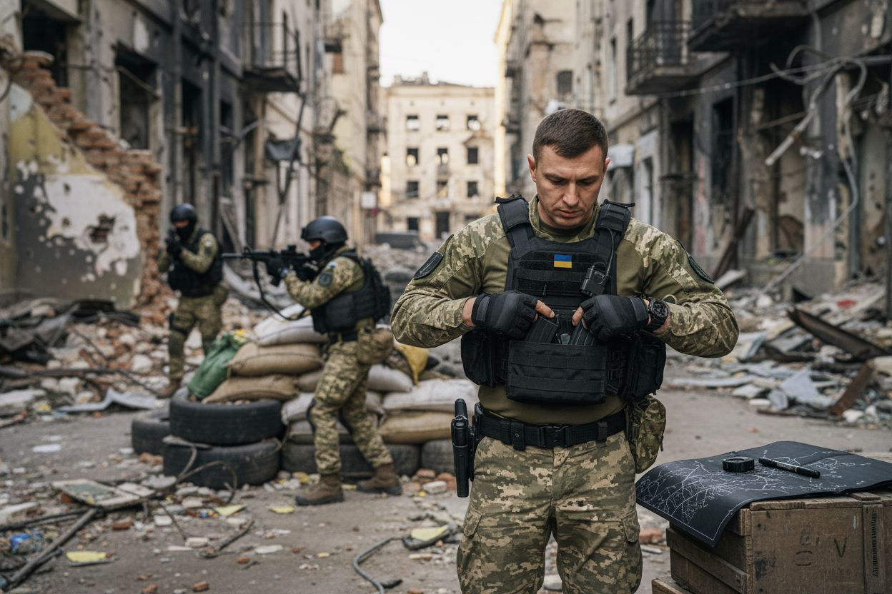 Ukraine modular body armor urban