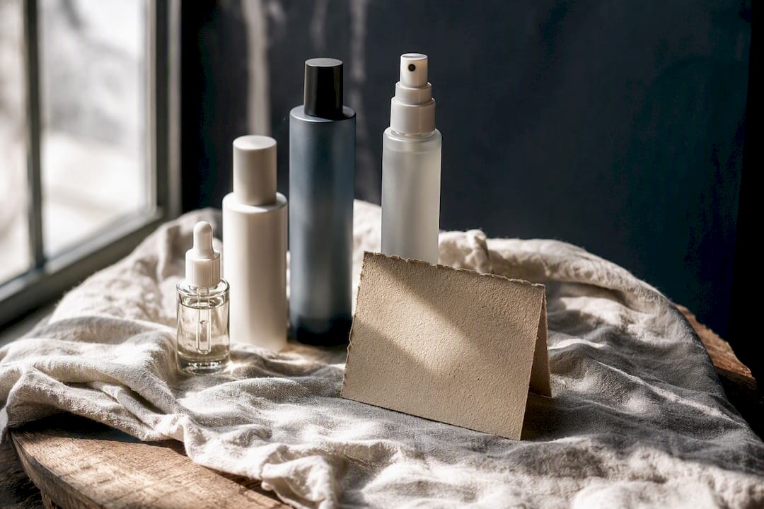 Bridal hair trial notes and styling products flat lay