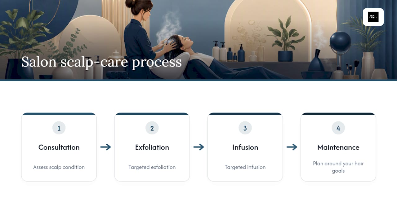 How Arqhair approaches scalp health in the salon — overview diagram