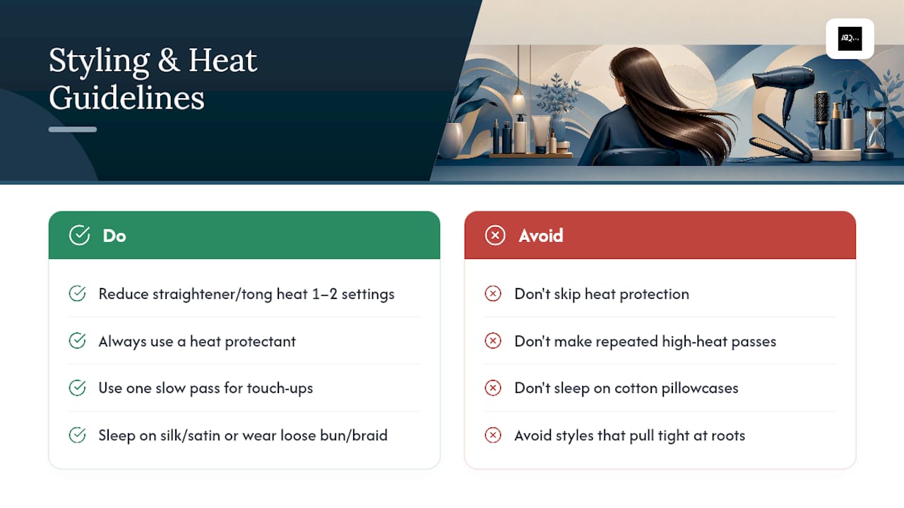 Styling and heat: what settings actually protect your results — overview diagram