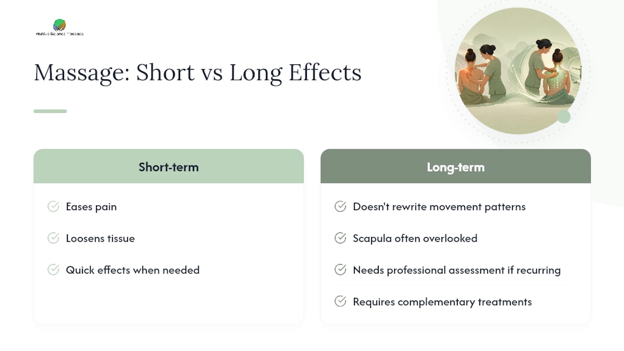 Comparison of short-term massage benefits and long-term recovery