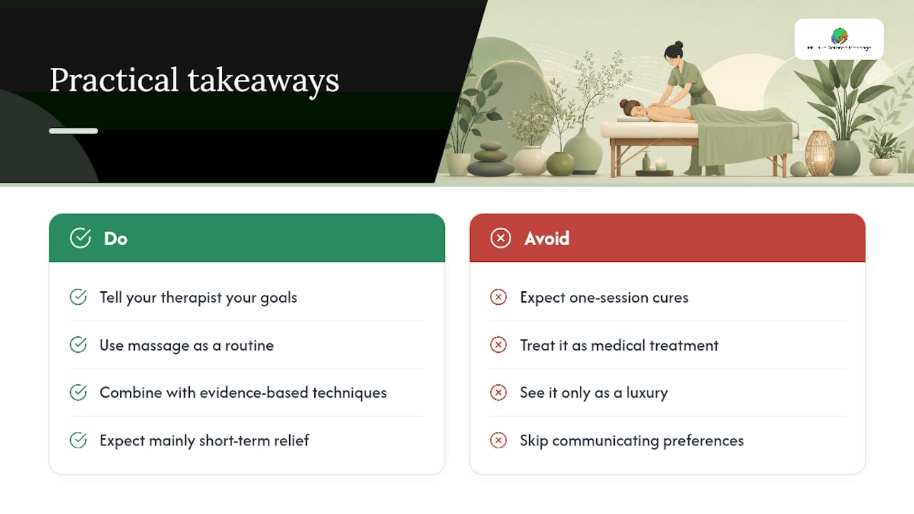 What Swedish Massage Gets Right, and Where the Hype Overshoots It — overview diagram