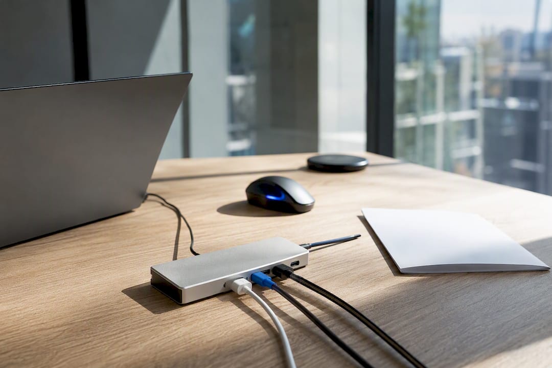 Arbeitsplatzgestaltung mit spezieller Hardware für das Testen von KI-Prompts