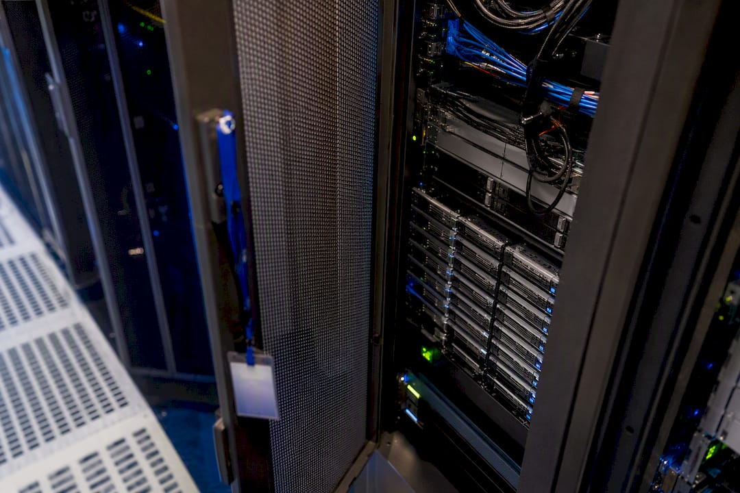 Verschlüsselte Server in einem sicheren Rechenzentrum