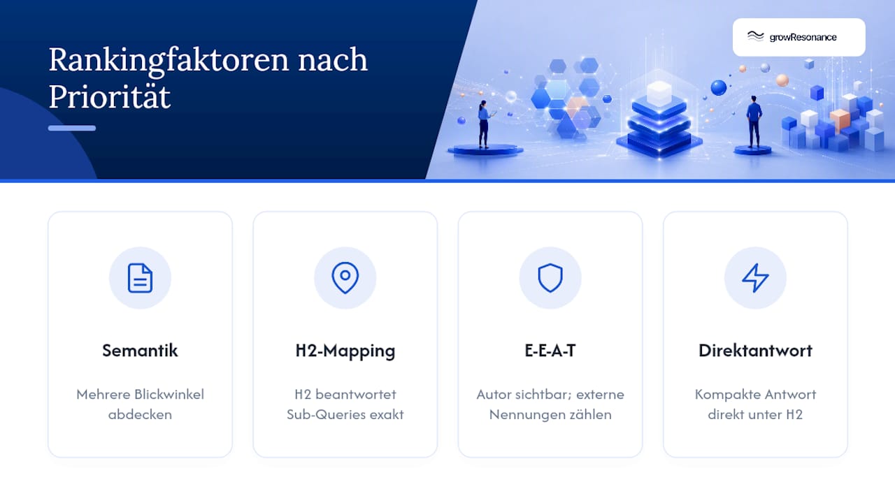 Diagramm zur Priorisierung von Ranking-Faktoren für KI-Zitate
