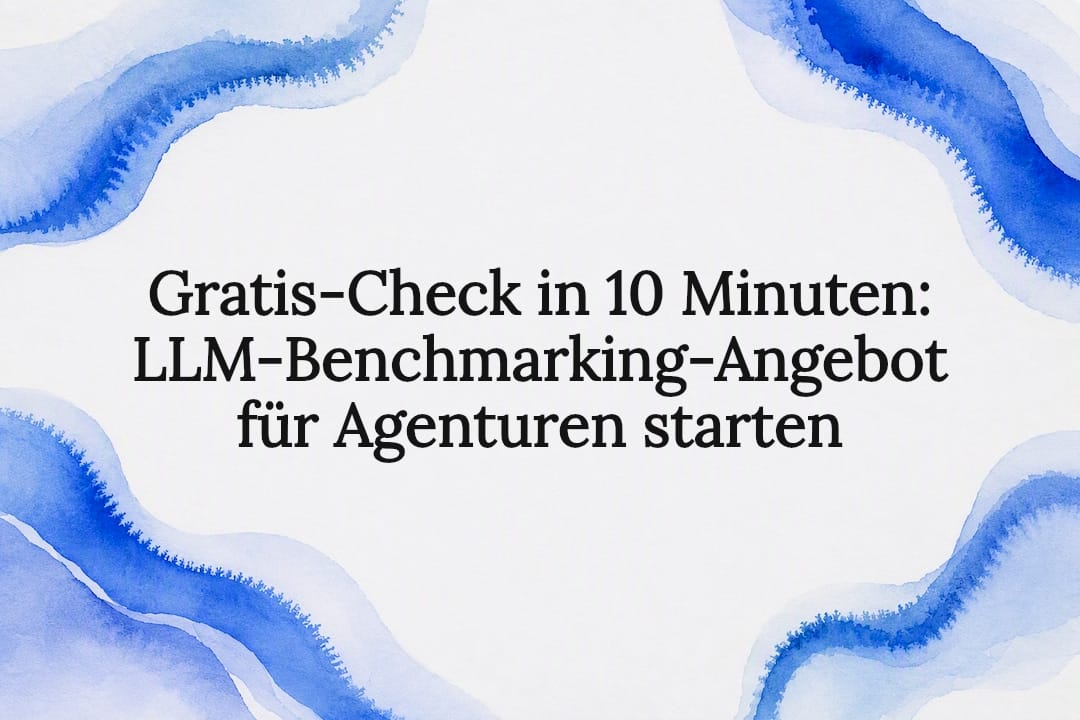 Dekorative Titelseite für LLM-Benchmarking