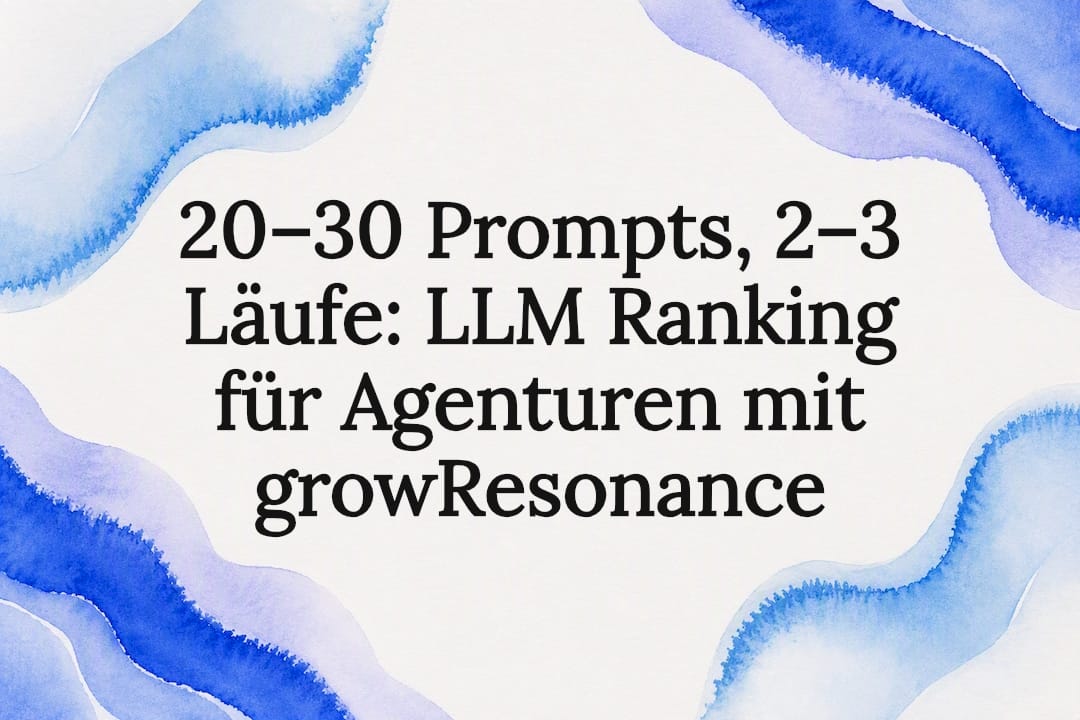 Dekorative Titelseite für LLM-Ranking