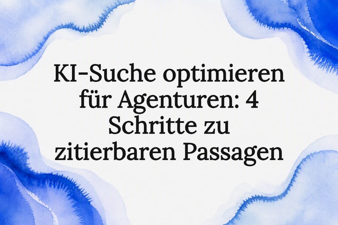 Dekorative Titelseite zur Optimierung der KI-Suche