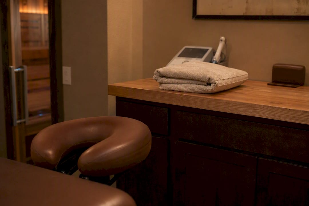 Chiropractic therapy tools in treatment room