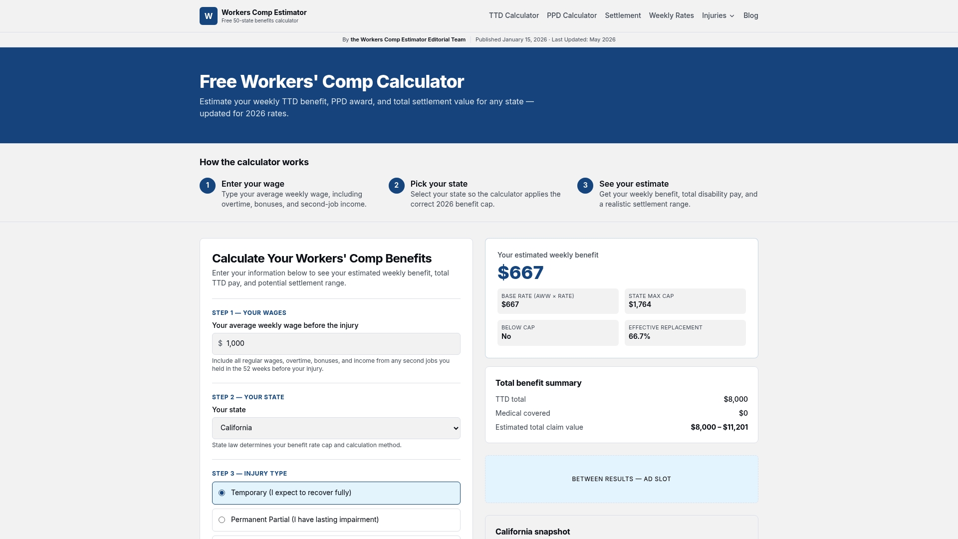 Workerscompestimator